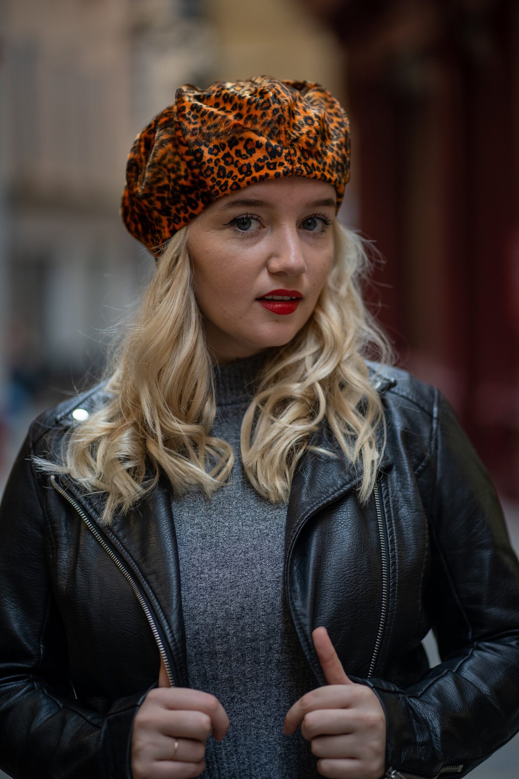 Leopard Print Beret